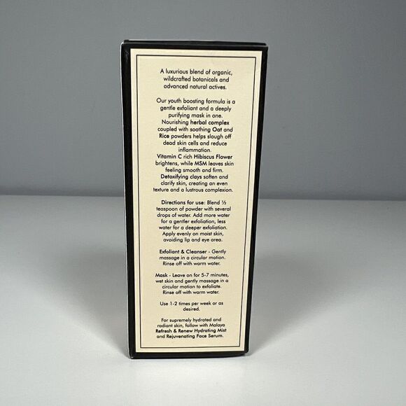 MALAYA Organics Herbal Facial  Polish - BRIGHTEN & CLARIFY 1.5 oz / 43g NEW! - Picture 3 of 4